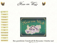 Tablet Screenshot of hausamwald.de